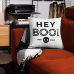 Halloween Premium Cushion Cover - Hey Boo! 22″×22″