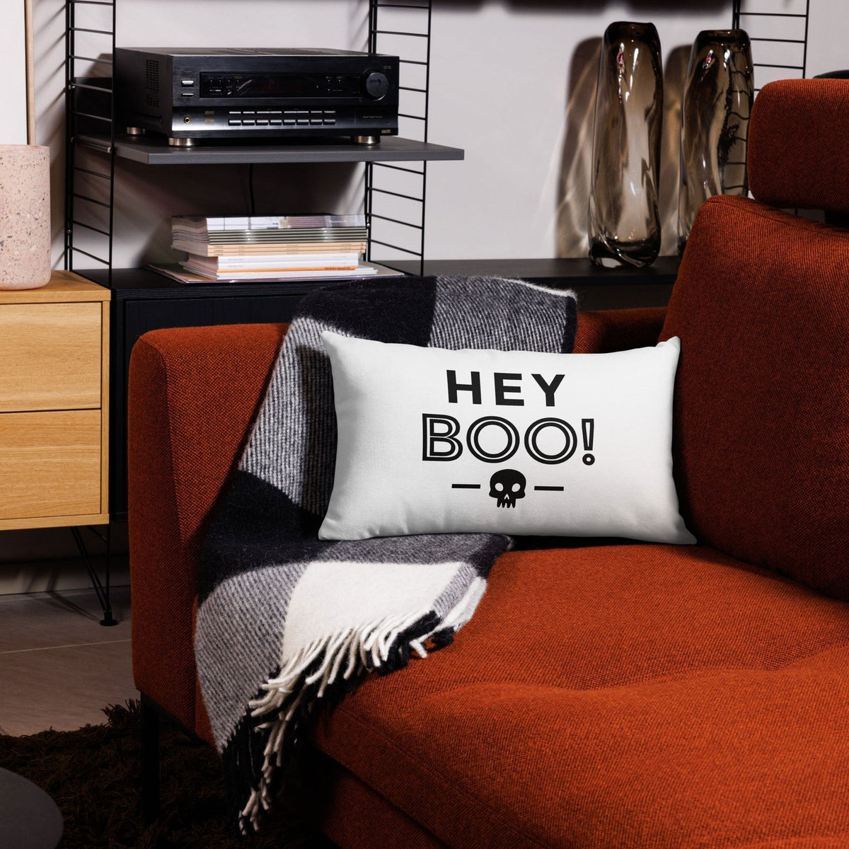 Halloween Premium Cushion Cover - Hey Boo! 20″×12″