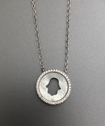 Hamsa Hand Necklaces White Silver