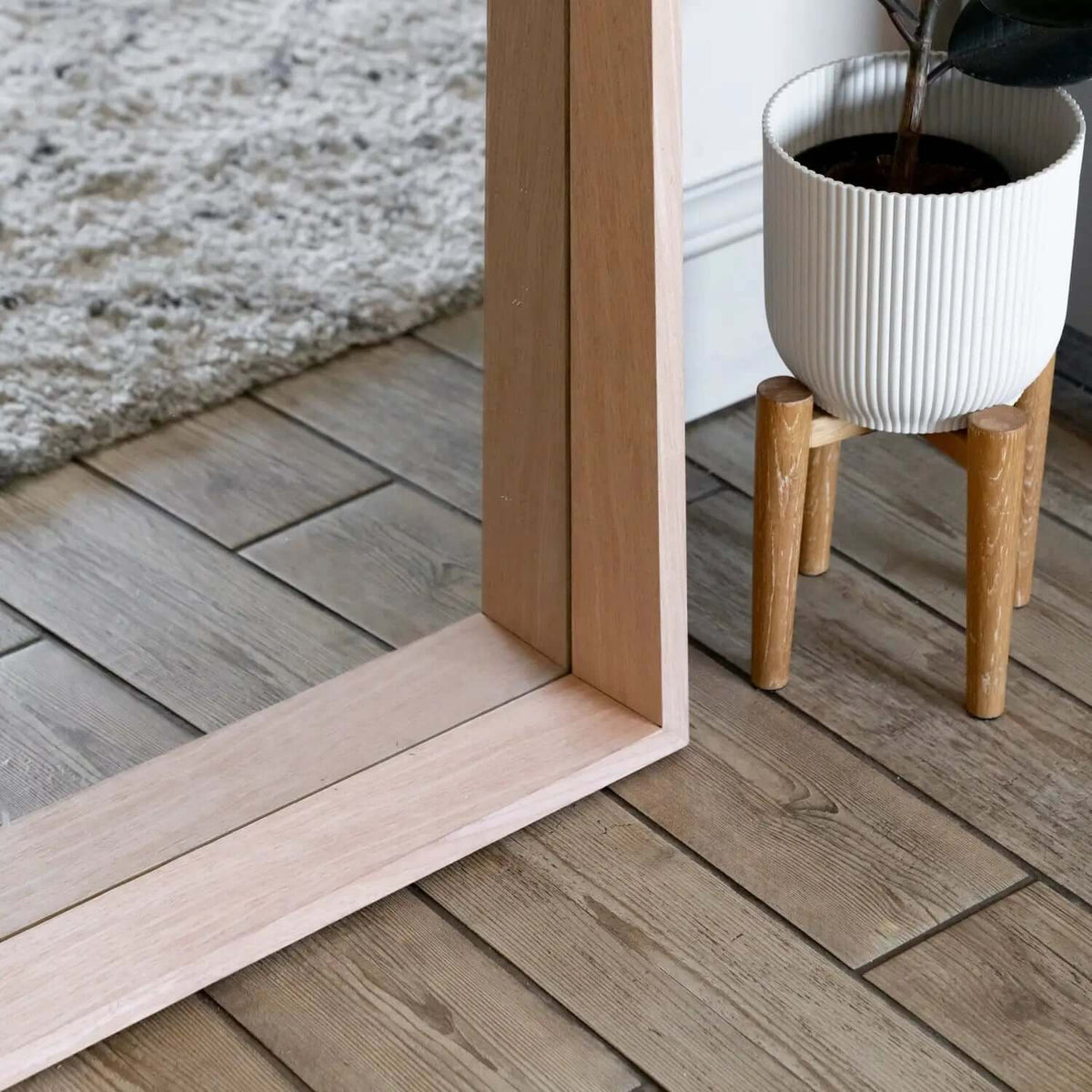 Hanaka - Full Length Natural Oak Rectangle Mirror - 200cm x 100cm