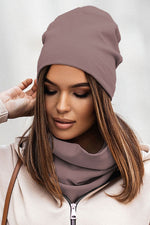Hat & Snood Set | 6 Colours | IVON Brown Shade 2