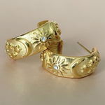 Helia 18k Gold Plated Celestial Sun, Moon & Stars Earrings