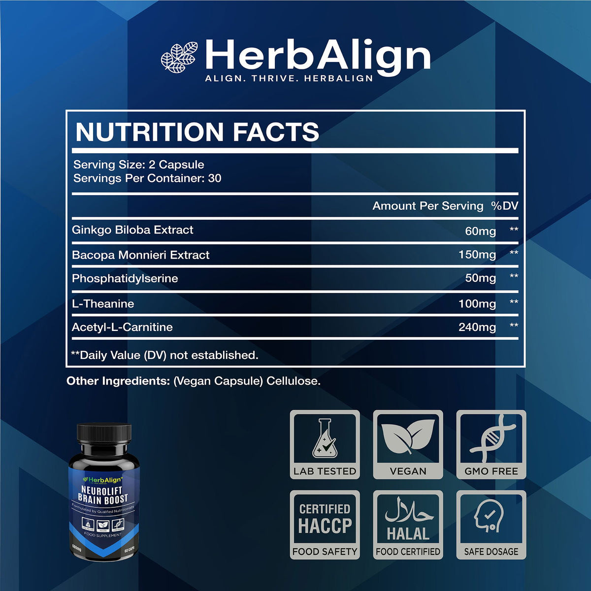 Herbalign Nootropic Brain Boost Capsules