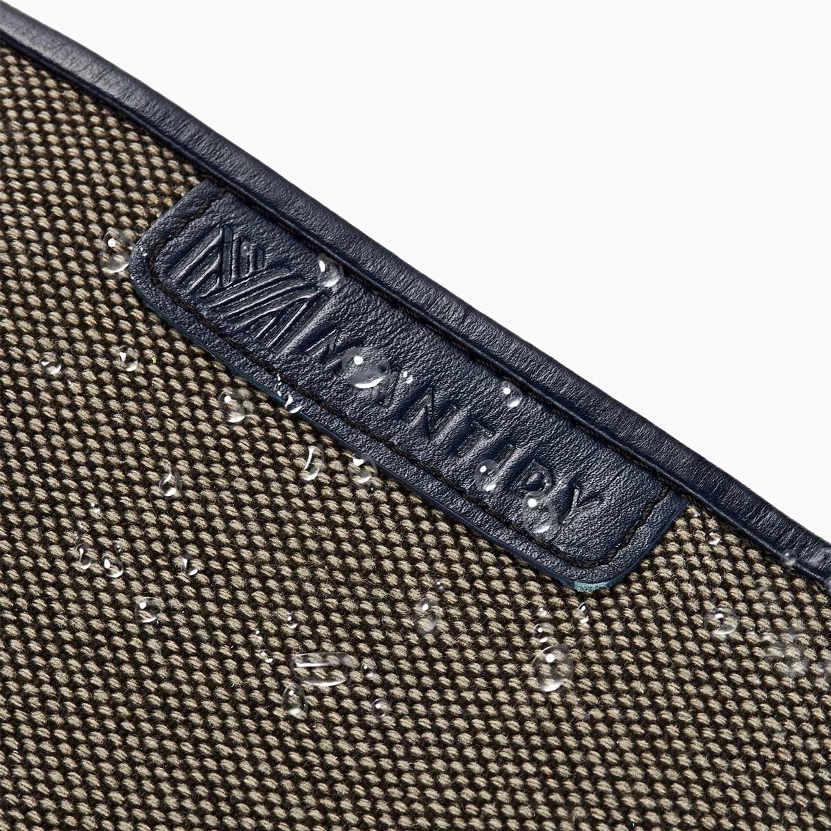 Herringbone Toiletry Wash Roll, Navy Blue