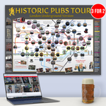 Historic London Pub Scratch off Map | A1 Size