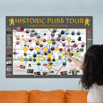 Historic London Pub Scratch off Map | A1 Size