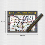 Historic London Pub Scratch off Map | A1 Size