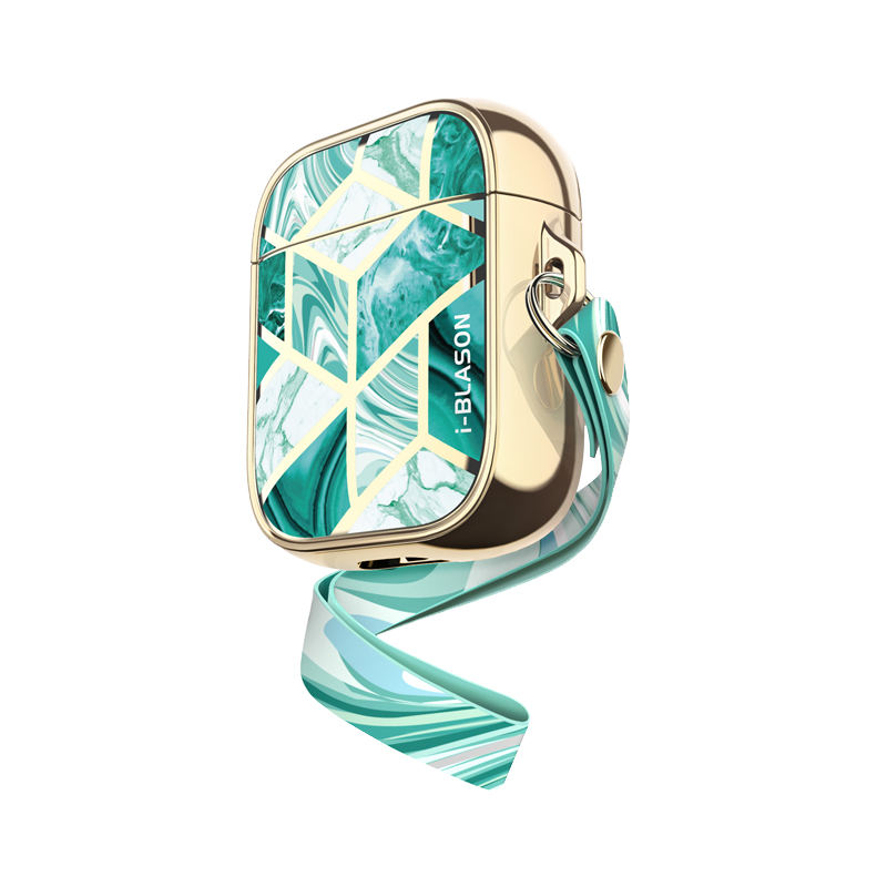 i-Blason Cosmo Series Case Designed for Airpods, 360° Protective Stylish AirPods Case Cover Compatiable with Apple AirPods 1st/2nd (Jade)