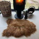 Icelandic Bronze Russet Brown Sheepskin Rug Eco Dyed Throw | Large