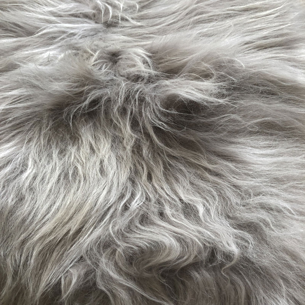 Icelandic Longhair Sheepskin Throw Dove Grey | Sheep Skin Rug