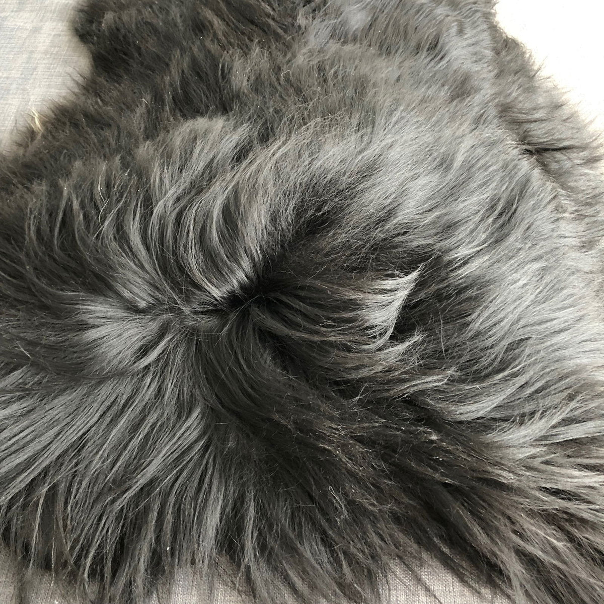Icelandic Natural Black Eco Sheepskin Rug 100% Undyed