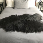 Icelandic Natural Black Eco Sheepskin Rug 100% Undyed