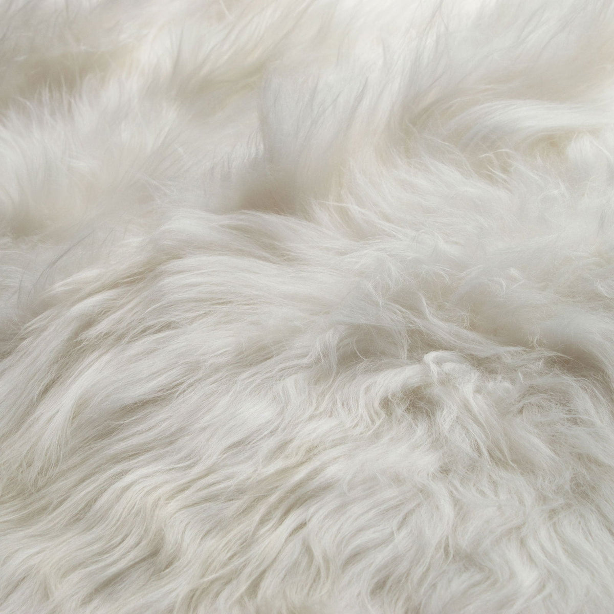 Icelandic Sheepskin Long Fur Rug 100% Natural White Rug | Double Side by Side