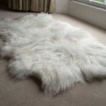 Icelandic Sheepskin Long Fur Rug 100% Natural White Sheep Skin Throw ALL SIZES available Double, Triple, Quad, Penta, Sexto, Octo