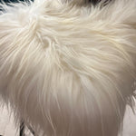 Icelandic Sheepskin Square Seat Cover 37cm Long Fur Natural White