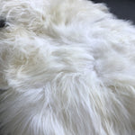 Icelandic White Long Fur Sheepskin Rug 100% Natural Sheep Skin Throw Undyed