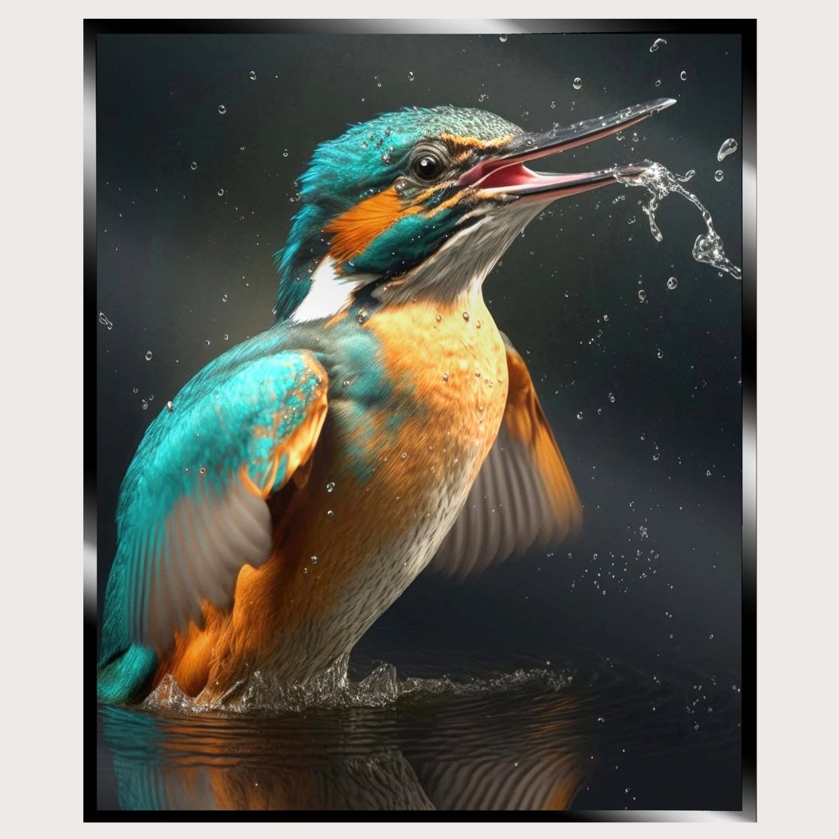 Illuminated Wall Art - Beautiful Kingfisher