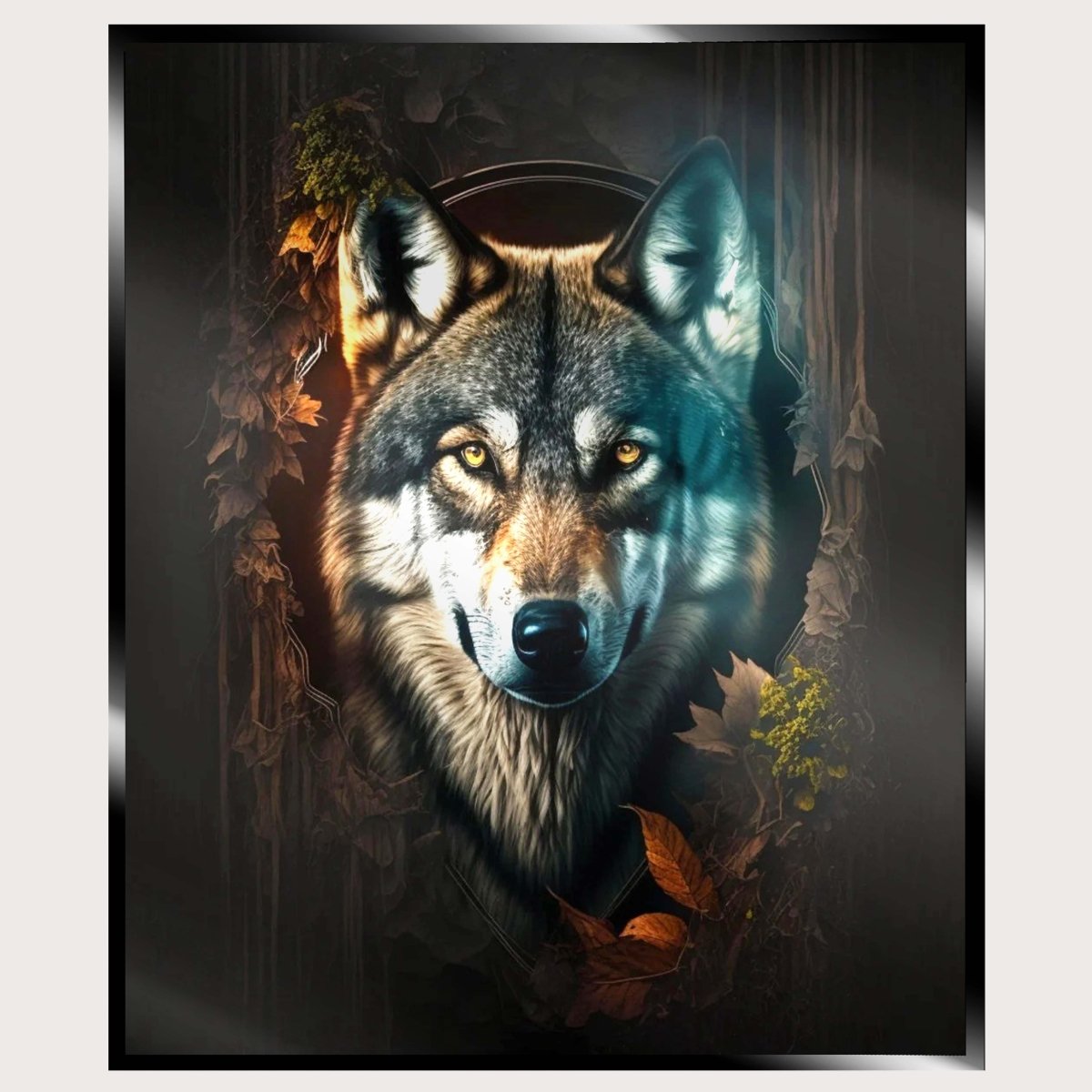 Illuminated Wall Art - Cool Wolf