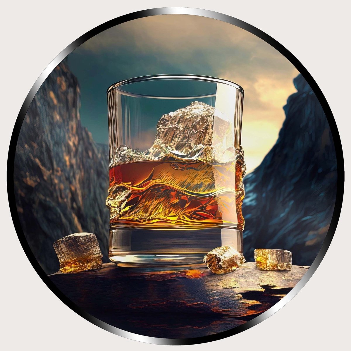 Illuminated Wall Art - Glass of Whiskey