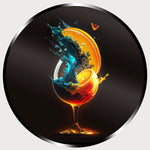 Illuminated Wall Art - Glass With Orange
