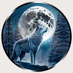 Illuminated Wall Art - Howling Wolf