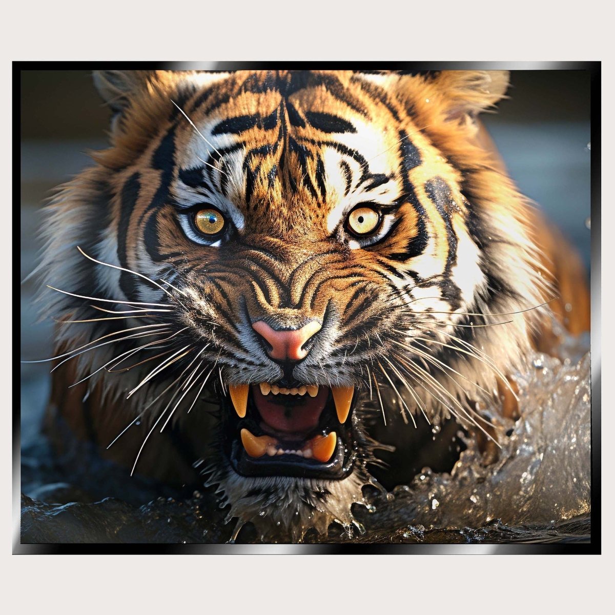 Illuminated Wall Art - Magestic Tiger