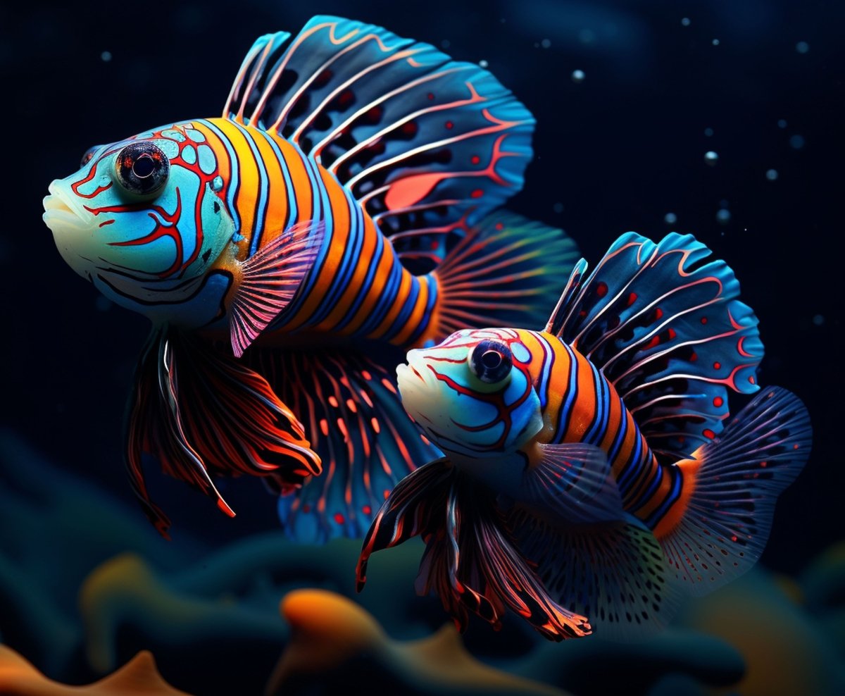 Illuminated Wall Art - Mandarin Fish