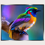 Illuminated Wall Art - Multicoloured Bird