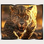 Illuminated Wall Art - Running Leopard