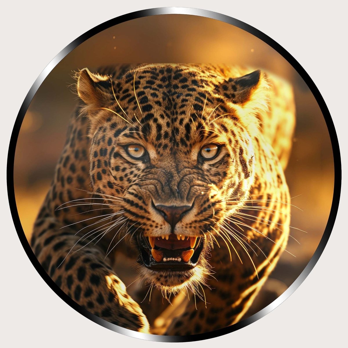 Illuminated Wall Art - Running Leopard