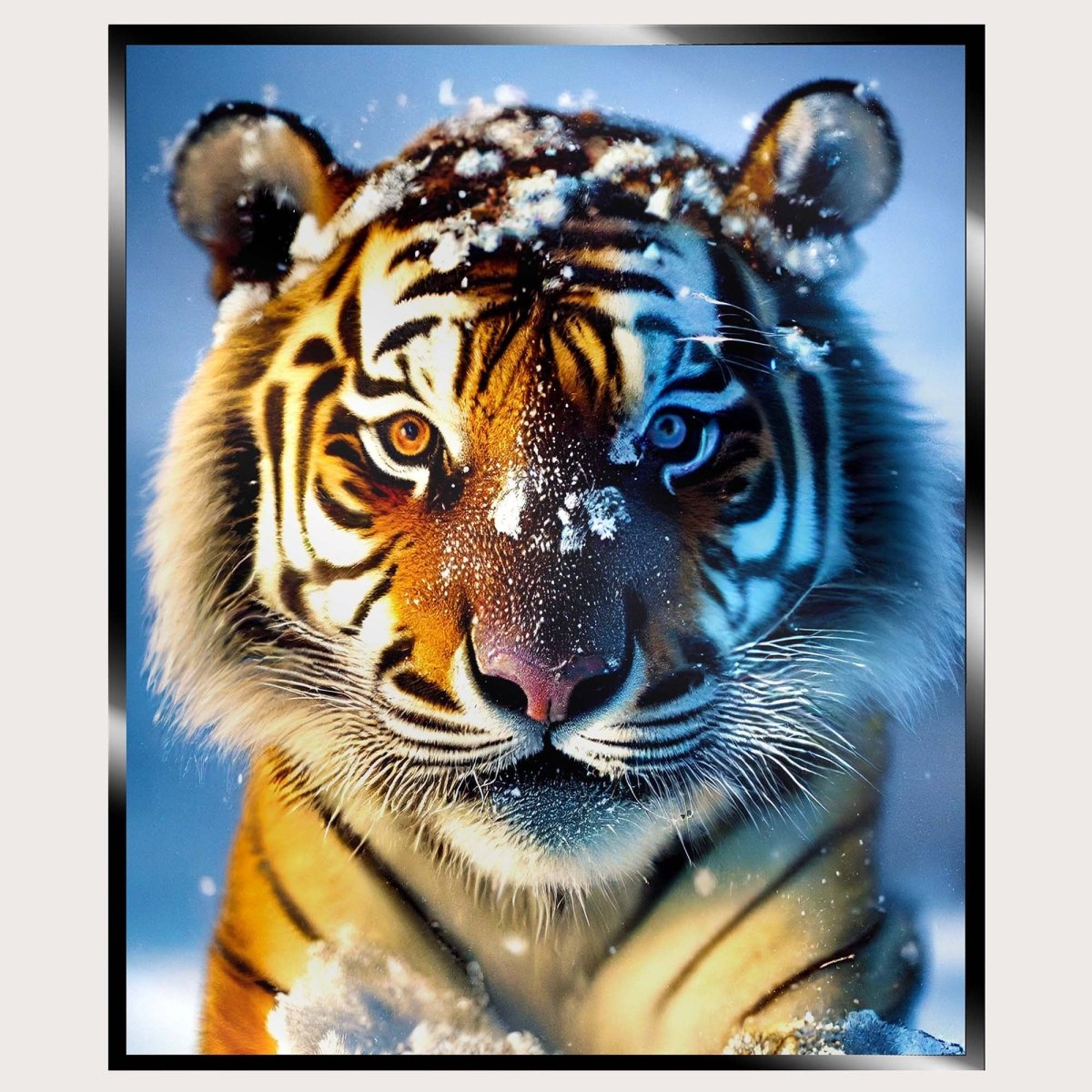 Illuminated Wall Art - Snow Tiger