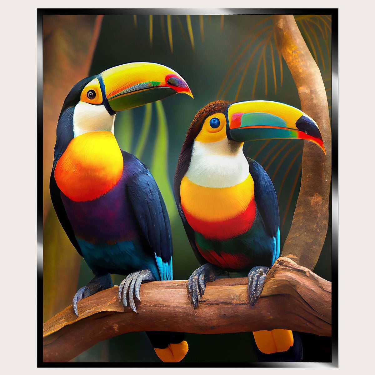 Illuminated Wall Art - Toucans
