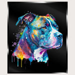 Illuminated Wall Art - Watercoloured Dog