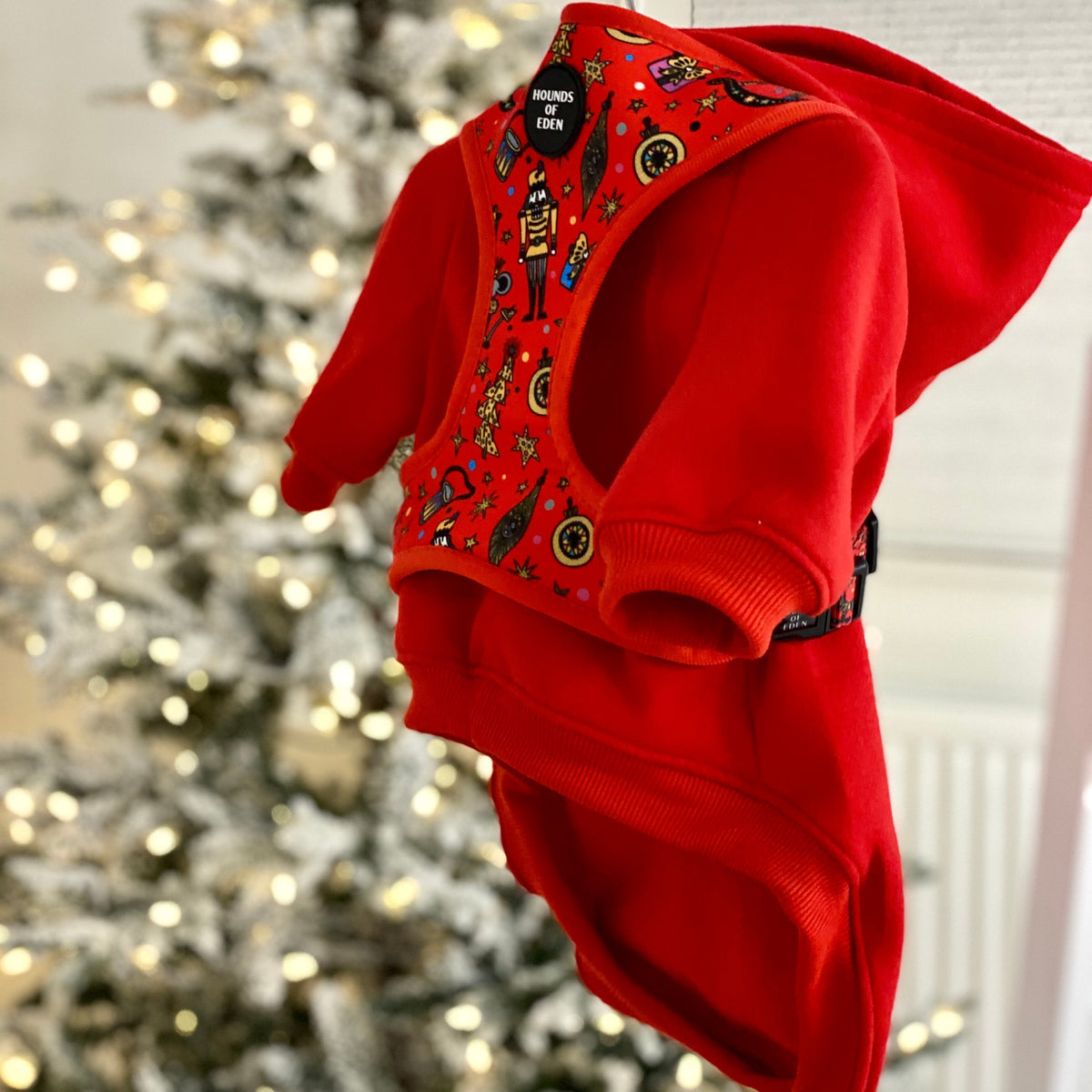 Soft Cotton Blend Dog Hoodie Red