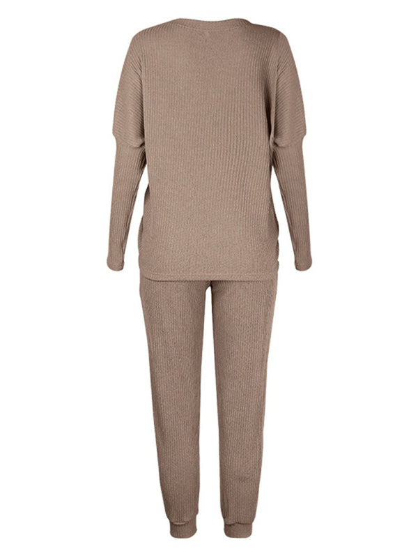 Women's Long-Sleeved Loose Loungewear Set