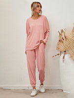 Women's Long-Sleeved Loose Loungewear Set