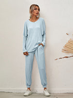 Women's Long-Sleeved Loose Loungewear Set