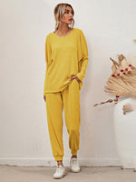 Women's Long-Sleeved Loose Loungewear Set