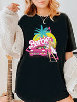 Women's Barbie Heart Graphic Tee - Pink, Black, or White Casual Chic Pattern5