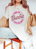 Women's Barbie Heart Graphic Tee - Pink, Black, or White Casual Chic Pattern6