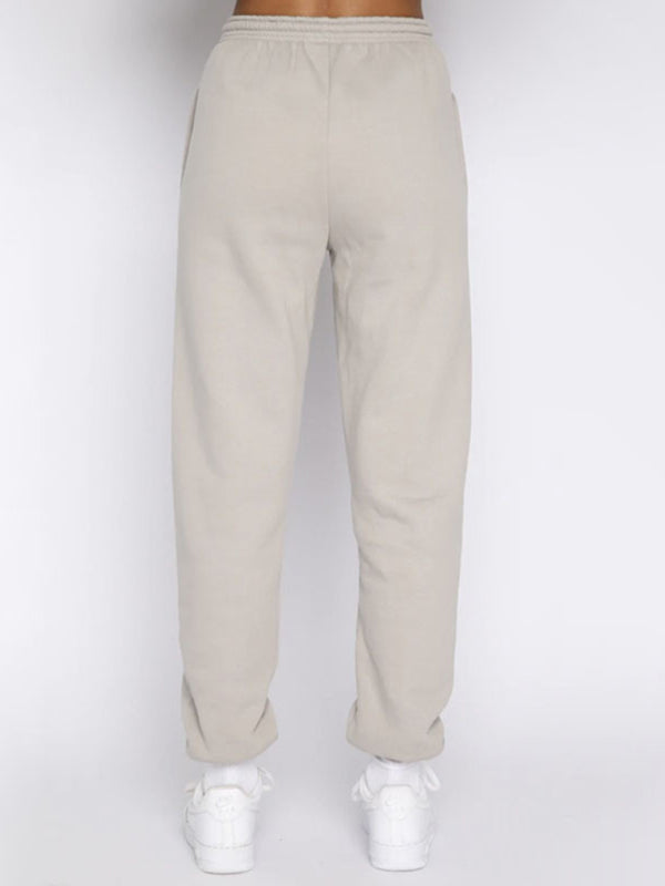 Women's Stand-Up Collar Zipper Sweatshirt & Trousers Loungewear Set - Vibrant Solid Color Comfort