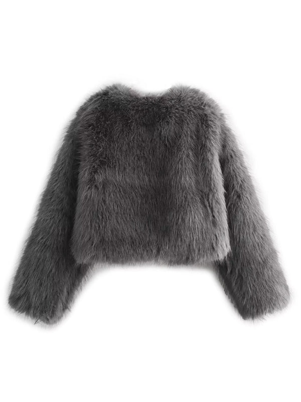 Women's Faux Fur Cropped Jacket