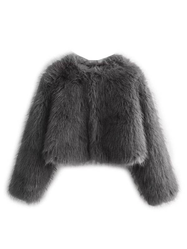Women's Faux Fur Cropped Jacket