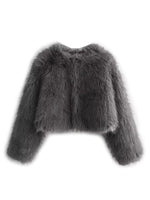 Women's Faux Fur Cropped Jacket