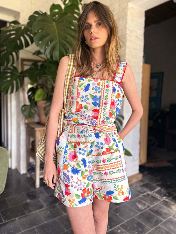 Floral Print Casual Loose Two-Piece Set