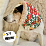 Autumn Blossom Faux Sherpa Fleece Dog Snood