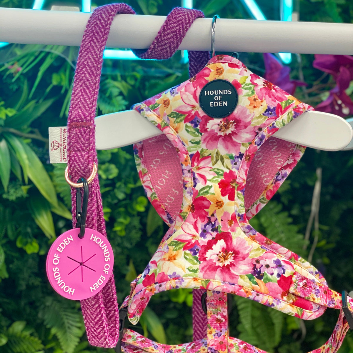 'Florentina' - Pink Floral Dog Harness