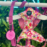 'Florentina' - Pink Floral Dog Harness