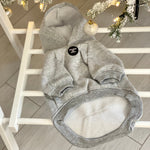 Soft Cotton Blend Dog Hoodie Grey