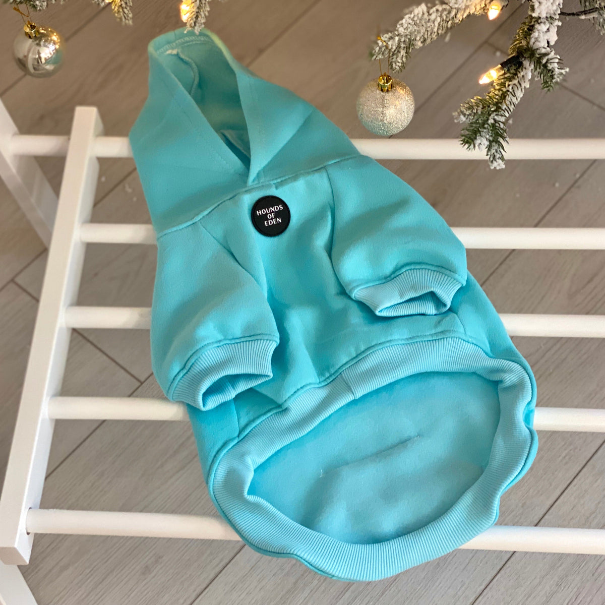 Soft Cotton Blend Dog Hoodie Light Teal